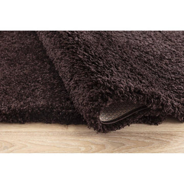 Oxford OXF00 Plain Plush Soft Stain-Resistant Textured Polypropylene Shaggy Brown Runner-Desire Rugs-Rug Love - The Most Loved Rug Store